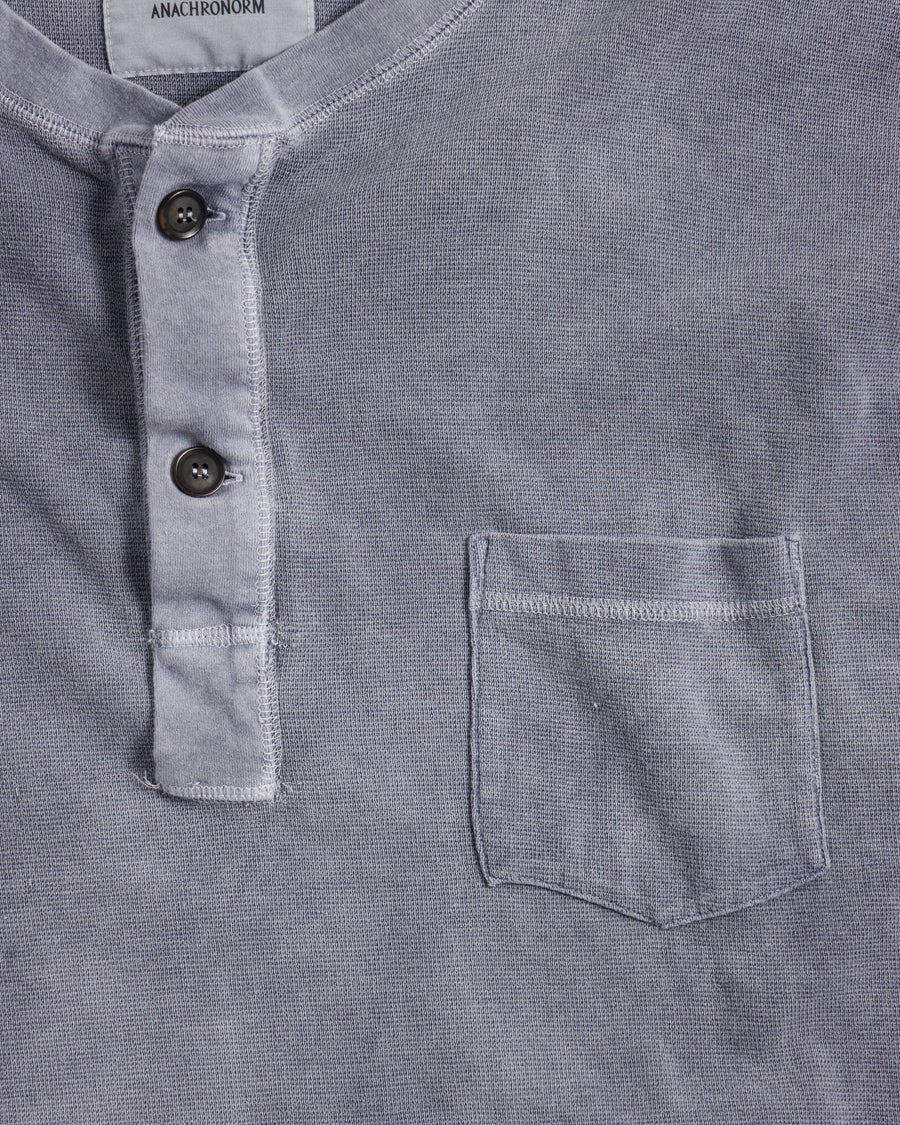 【ANACHRONORM - アナクロノーム】  PIGMENT THERMAL HENLEY NECK L/S T-SHIRTS / DUSTY PURPULE (Tシャツ/ダスティーパープル)