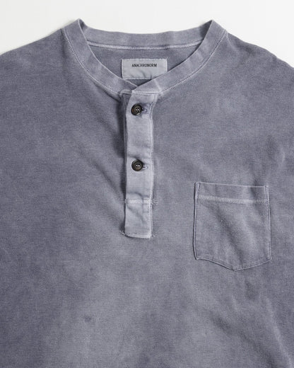 【ANACHRONORM - アナクロノーム】  PIGMENT THERMAL HENLEY NECK L/S T-SHIRTS / DUSTY PURPULE (Tシャツ/ダスティーパープル)