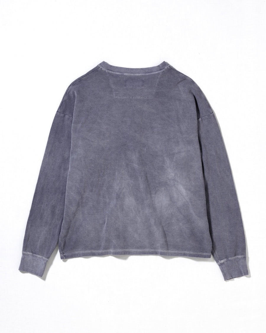 【ANACHRONORM - アナクロノーム】  PIGMENT THERMAL HENLEY NECK L/S T-SHIRTS / DUSTY PURPULE (Tシャツ/ダスティーパープル)