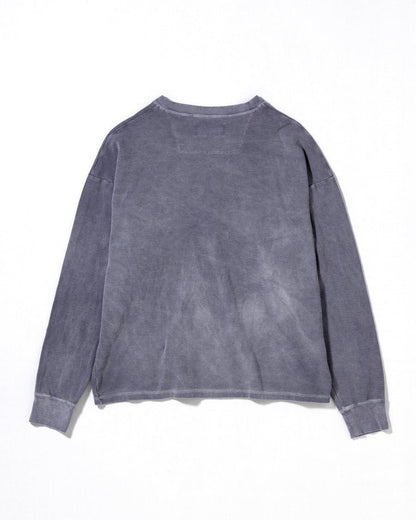 【ANACHRONORM - アナクロノーム】  PIGMENT THERMAL HENLEY NECK L/S T-SHIRTS / DUSTY PURPULE (Tシャツ/ダスティーパープル)