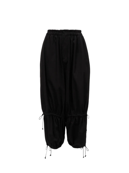 【Y's - ワイズ】Y's BORN PRODUCT DOUBLE GATHER PANTS/ BLACK (パンツ/ブラック)