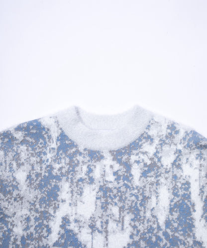 【F/CE.- エフシーイー】FINNISH LANDSCAPE SOLOTEX KNIT – FOREST / WHITE×BLUE (ニット/ホワイト×ブルー)