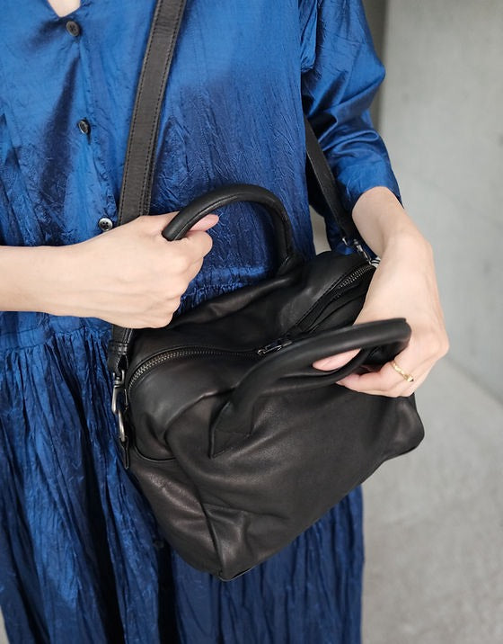 【Christian Peau - クリスチャンポ】　06456-1 CP S with shoulder/ BLACK(バック/ブラック)