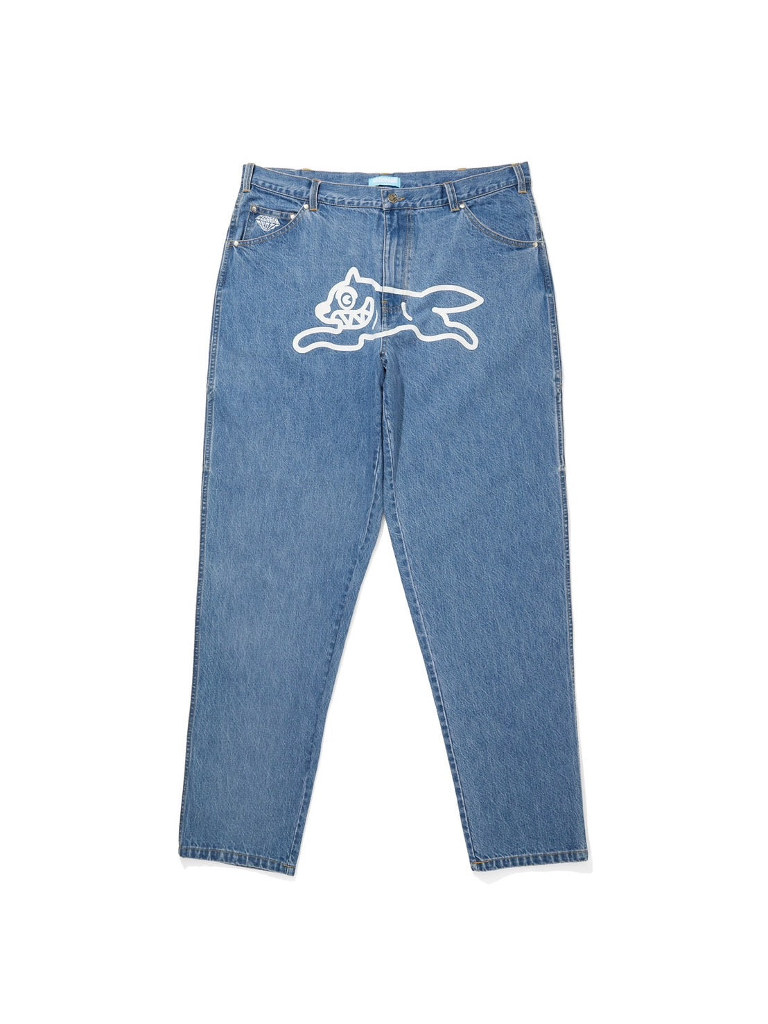 【ICE CREAM - アイスクリーム】TAPERED BAGGY DENIM PANTS RUNNING DOG/BLUE (パンツ/ブルー)