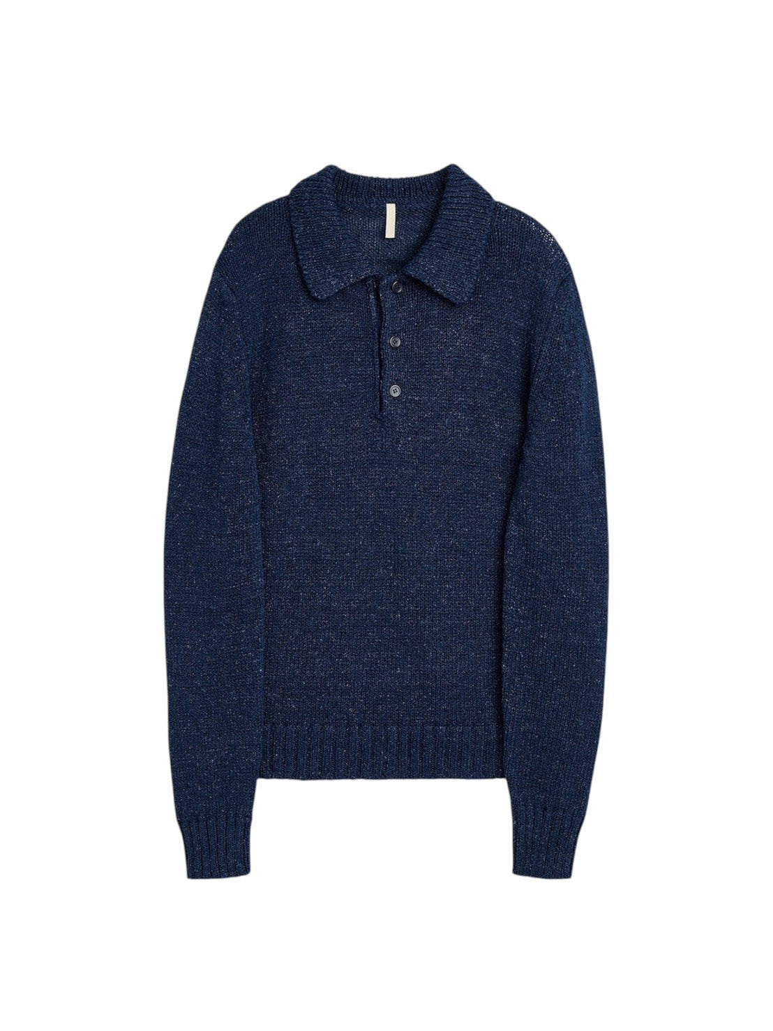 【SUN FLOWER - サンフラワー】Linen Polo / NAVY (リネンポロ/ネイビー)