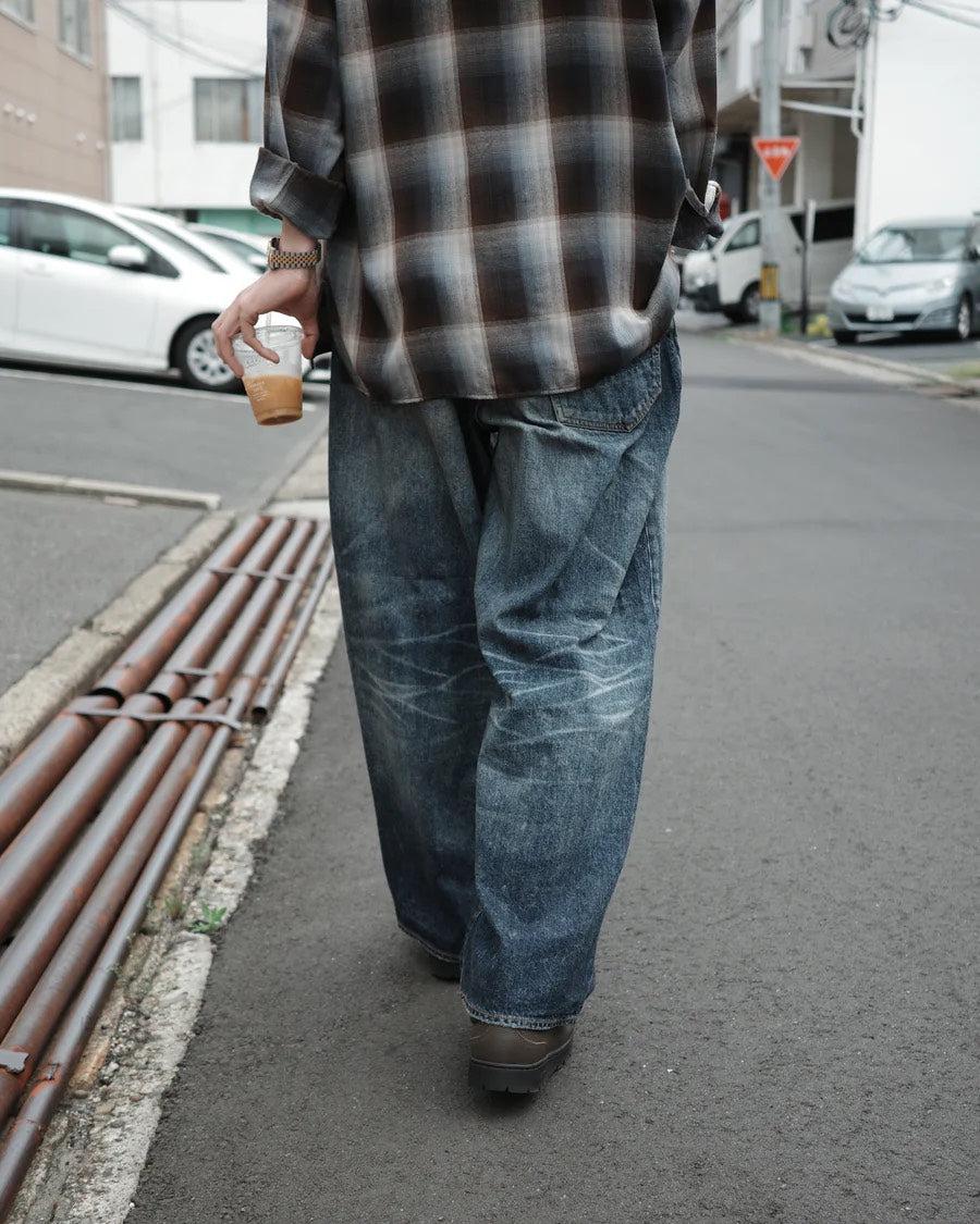 【ANACHRONORM - アナクロノーム】AGING WIDE 5P DENIM PANTS / INDIGO (パンツ/インディゴ)