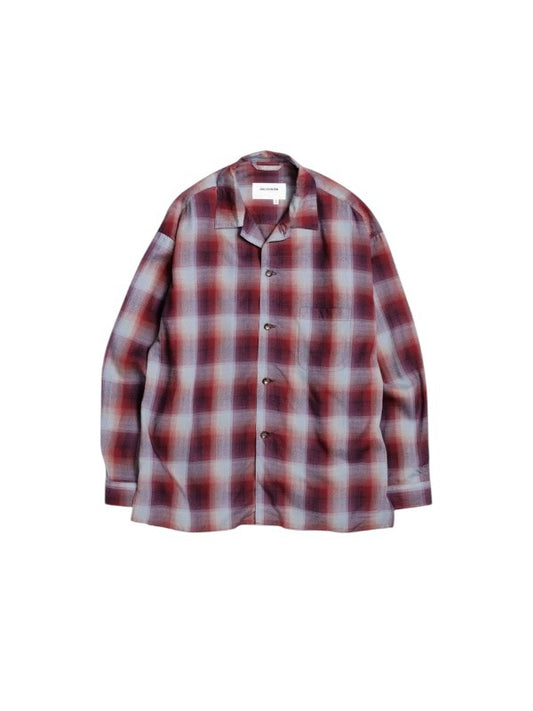 【ANACHRONORM - アナクロノーム】RELUX OPEN COLOR CHECK SHIRTS / RED (シャツ/レッド)