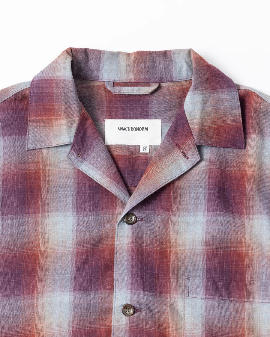 【ANACHRONORM - アナクロノーム】RELUX OPEN COLOR CHECK SHIRTS / RED (シャツ/レッド)