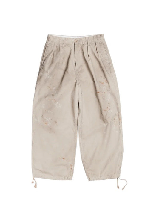 【ANACHRONORM - アナクロノーム】DIRTWORK WIDE CHINO TROUSERS / BEIGE (パンツ/ベージュ)