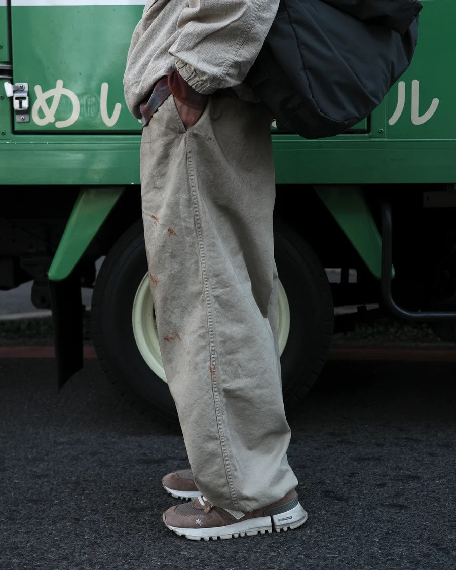 ANACHRONORM - アナクロノーム】DIRTWORK WIDE CHINO TROUSERS / BEIGE
