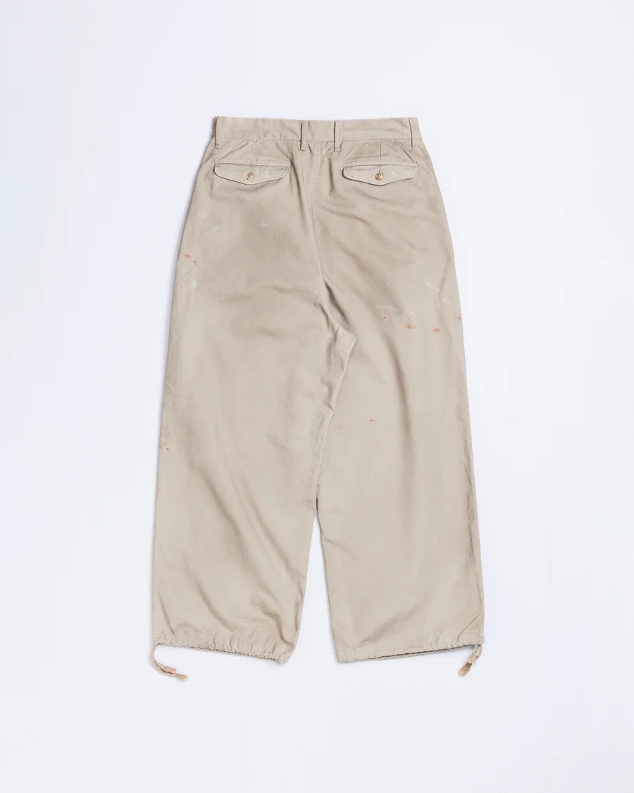 ANACHRONORM - アナクロノーム】DIRTWORK WIDE CHINO TROUSERS / BEIGE