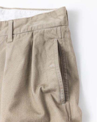 【ANACHRONORM - アナクロノーム】DIRTWORK WIDE CHINO TROUSERS / BEIGE (パンツ/ベージュ)