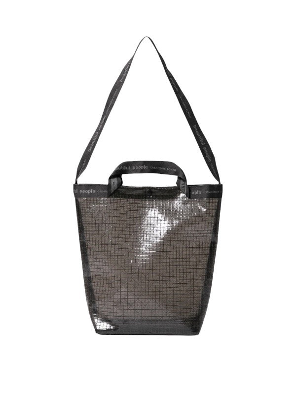 【beautiful people - ビューティフルピープル】Vinyl logo tape shoulder bag / BLACK（バッグ/ブラック)