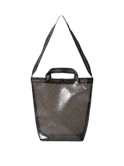 【beautiful people - ビューティフルピープル】Vinyl logo tape shoulder bag / BLACK（バッグ/ブラック)