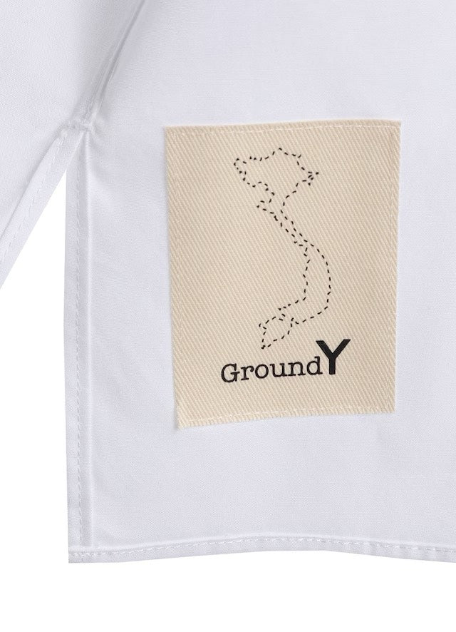 【Ground Y - グラウンドワイ】COTTON BROAD SLIM FIT SHIRT / WHITE(シャツ/ホワイト)