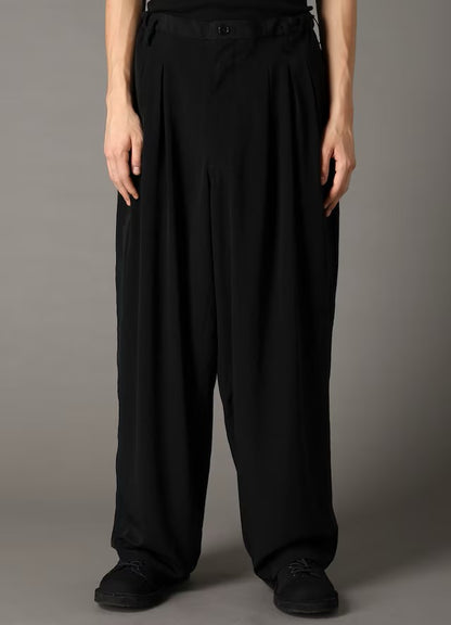 【Ground Y - グラウンドワイ】CREPE DE CHINE 12-TUCK PANTS/BLACK(パンツ/ブラック)