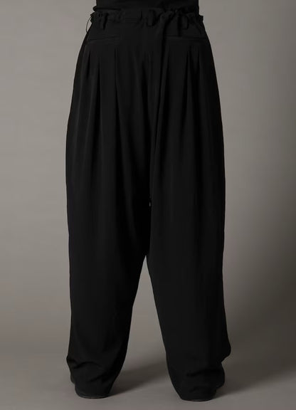 【Ground Y - グラウンドワイ】CREPE DE CHINE 12-TUCK PANTS/BLACK(パンツ/ブラック)