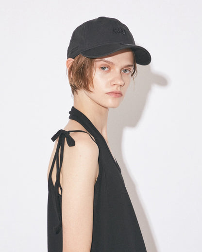 【beautiful people - ビューティフルピープル】New Era® little people embroidery cap / BLACK（キャップ/ブラック)