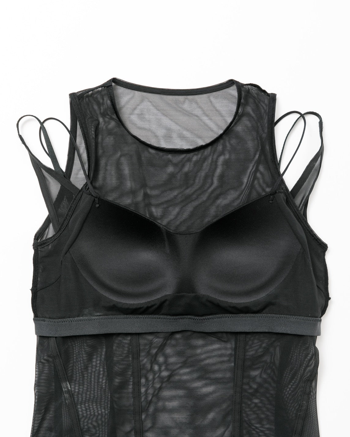 【beautiful people - ビューティフルピープル】OUR WACOAL cup in tank top / BLACK (カップインウェア/ブラック)