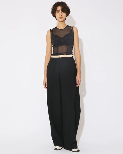 【beautiful people - ビューティフルピープル】OUR WACOAL cup in tank top / BLACK (カップインウェア/ブラック)