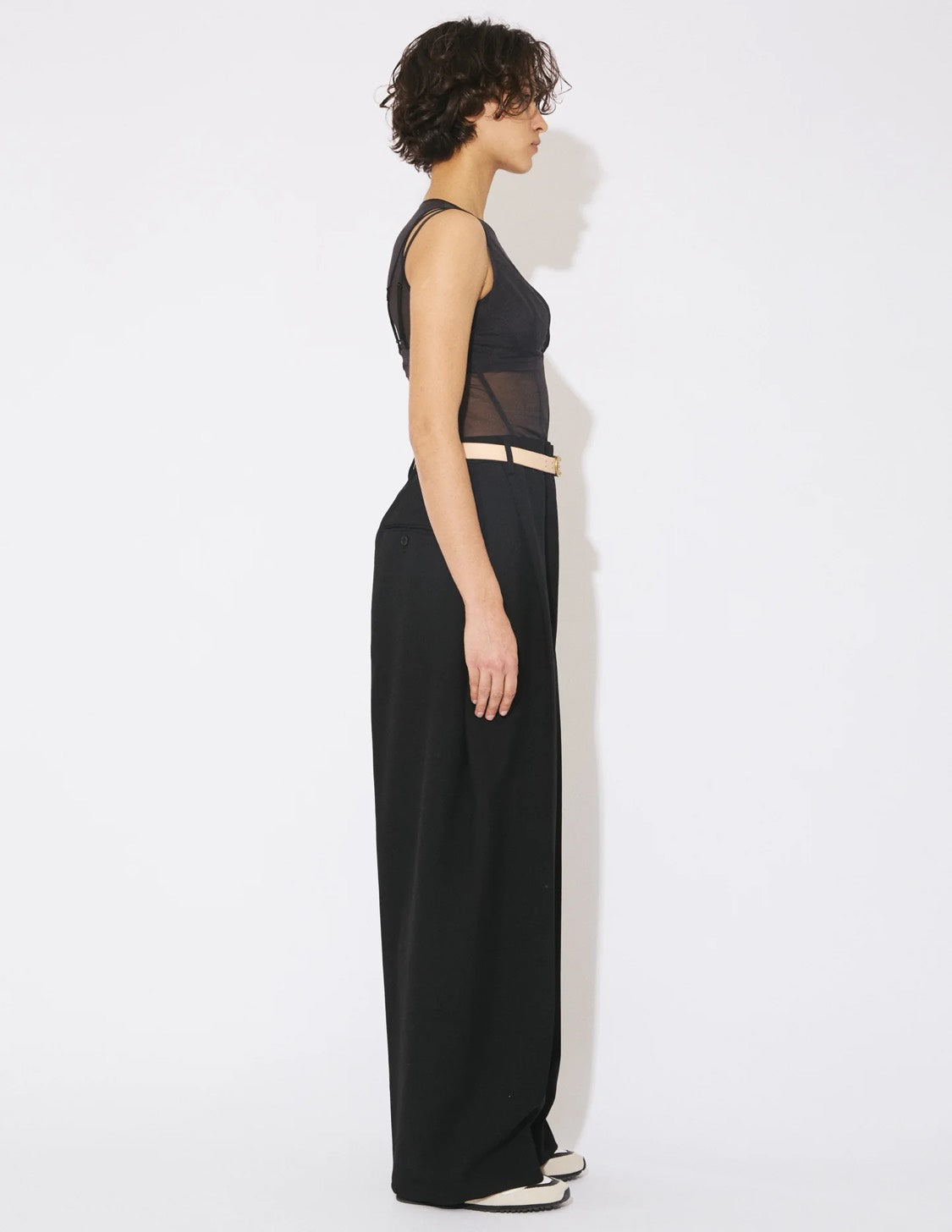 【beautiful people - ビューティフルピープル】OUR WACOAL cup in tank top / BLACK (カップインウェア/ブラック)
