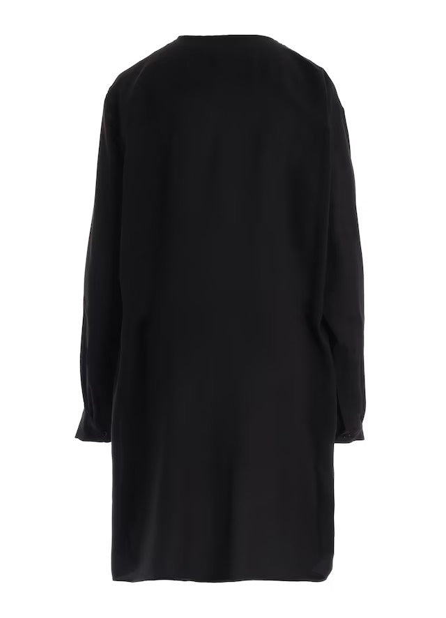 【Y's - ワイズ】CELLULOSE LAWN DRAW STRING BLOUSE / BLACK (シャツ/ブラック)