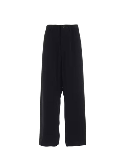 【Y's - ワイズ】TA/PE CREPE DE CHINE LONG STRAIGHT PANTS / BLACK (パンツ/ブラック)