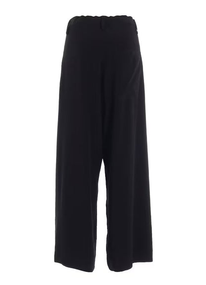 【Y's - ワイズ】TA/PE CREPE DE CHINE LONG STRAIGHT PANTS / BLACK (パンツ/ブラック)
