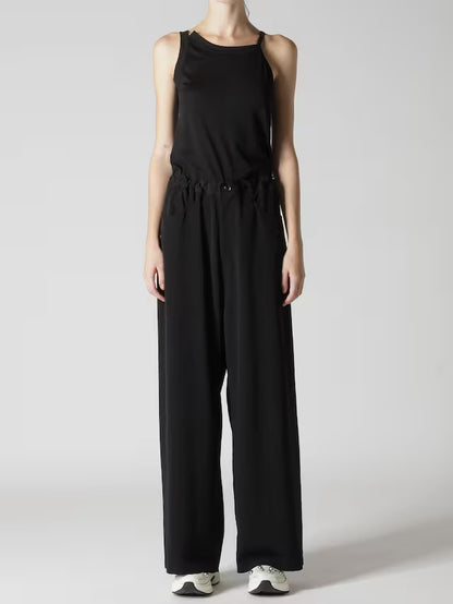 【Y's - ワイズ】TA/PE CREPE DE CHINE LONG STRAIGHT PANTS / BLACK (パンツ/ブラック)
