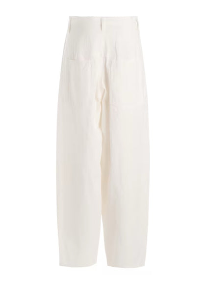 【Y's - ワイズ】C/LI/RA POPLIN WORK PANTS / WHITE (パンツ/ホワイト)