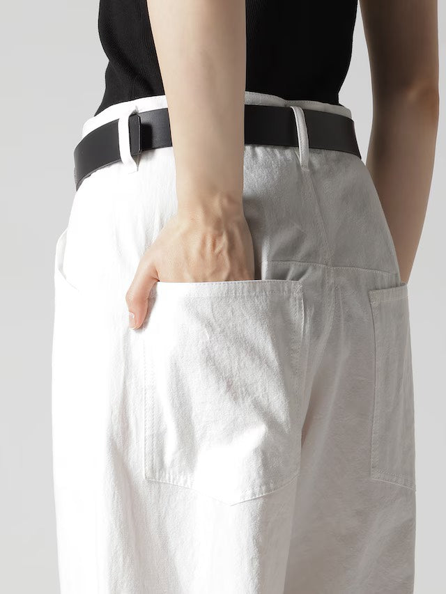 【Y's - ワイズ】C/LI/RA POPLIN WORK PANTS / WHITE (パンツ/ホワイト)