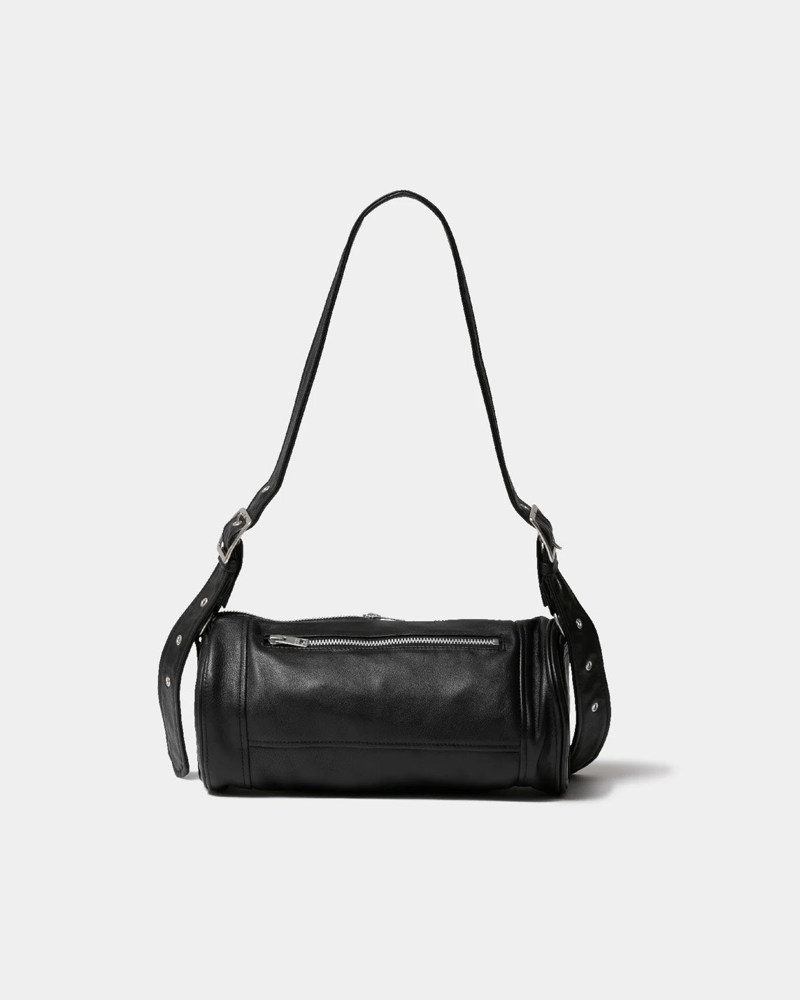 【beautiful people - ビューティフルピープル】excerption riders cylinder bag / BLACK（バッグ/ブラック)