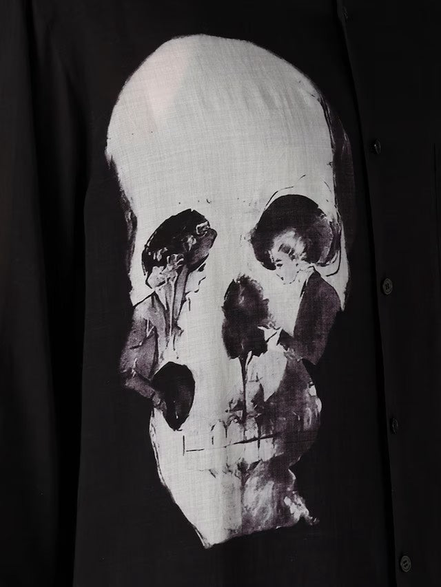 【Y's for men-ワイズフォーメン】SKULL PRINT SHIRT TYPE 2 (シャツ/ブラック)