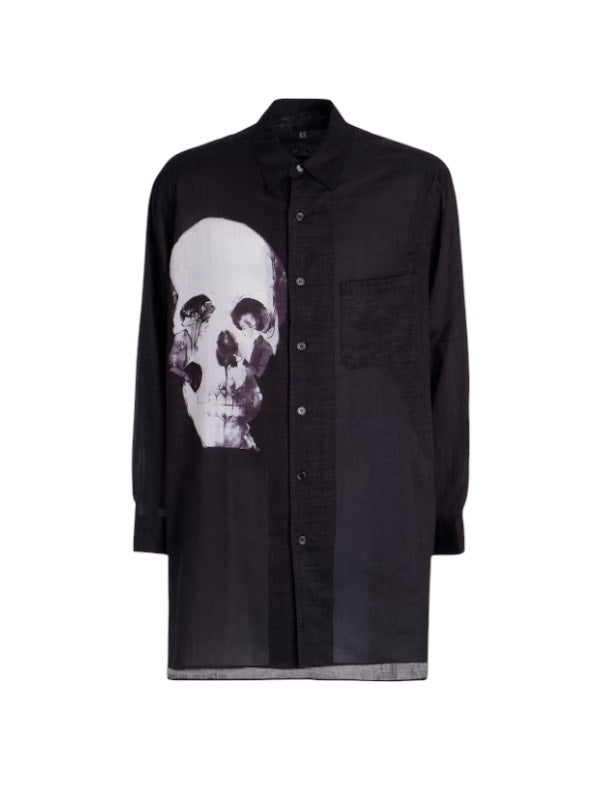 【Y's for men-ワイズフォーメン】SKULL PRINT SHIRT TYPE 2 (シャツ/ブラック)