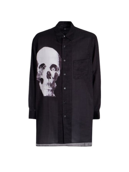 【Y's for men-ワイズフォーメン】SKULL PRINT SHIRT TYPE 2 (シャツ/ブラック)