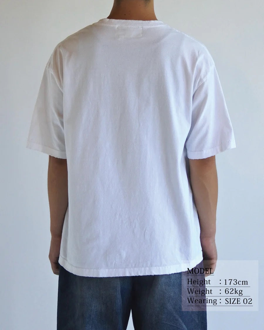 【ANACHRONORM - アナクロノーム】DAMAGED EMB S/S T-S / WHITE (Tシャツ/ホワイト)