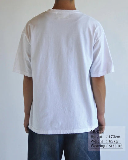 【ANACHRONORM - アナクロノーム】DAMAGED EMB S/S T-S / WHITE (Tシャツ/ホワイト)