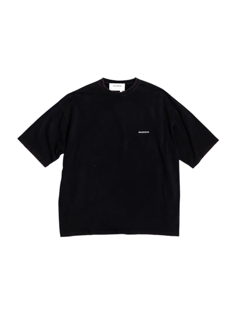 【ANACHRONORM - アナクロノーム】DAMAGED EMB S/S T-S / BLACK (Tシャツ/ブラック)