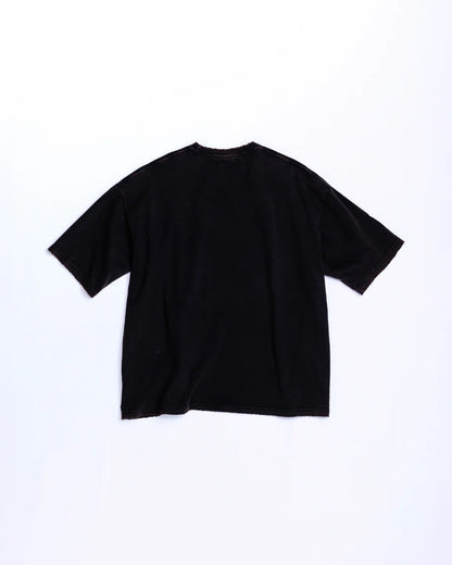【ANACHRONORM - アナクロノーム】DAMAGED EMB S/S T-S / BLACK (Tシャツ/ブラック)