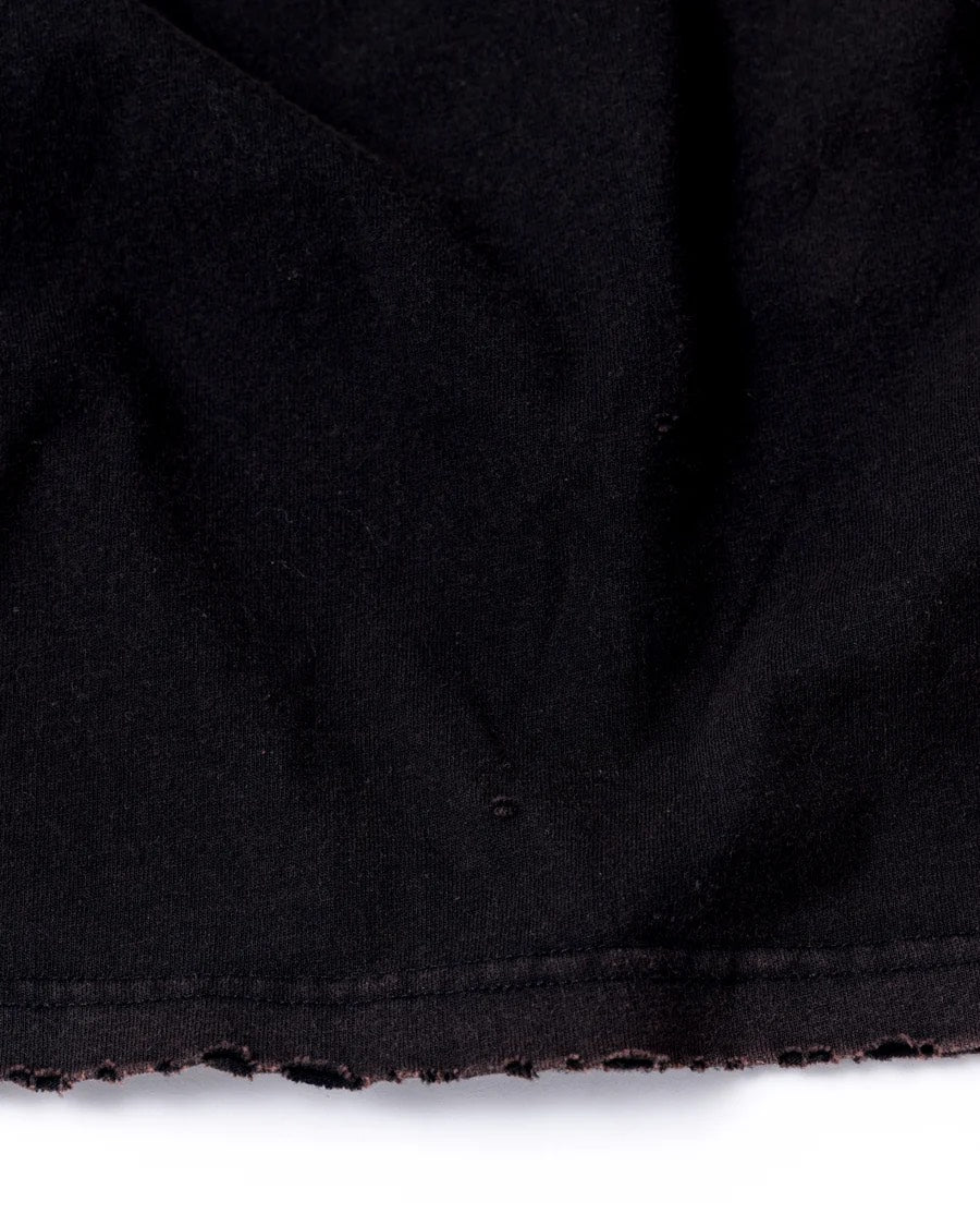 【ANACHRONORM - アナクロノーム】DAMAGED EMB S/S T-S / BLACK (Tシャツ/ブラック)