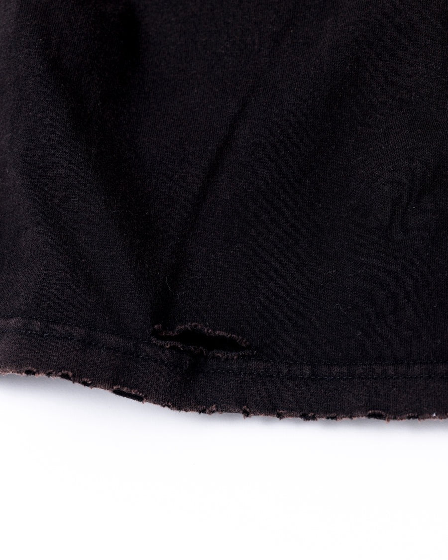 【ANACHRONORM - アナクロノーム】DAMAGED EMB S/S T-S / BLACK (Tシャツ/ブラック)