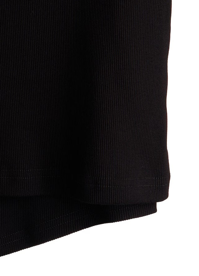 【LIMI feu - リミフゥ】C/ RIB LAYERED CARDIGAN T / BLACK (カーディガン/ブラック)