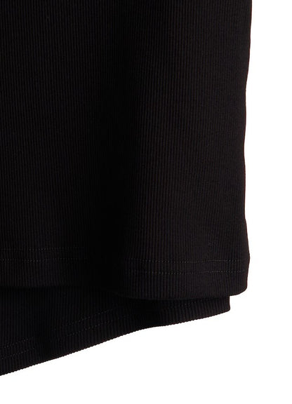 【LIMI feu - リミフゥ】C/ RIB LAYERED CARDIGAN T / BLACK (カーディガン/ブラック)