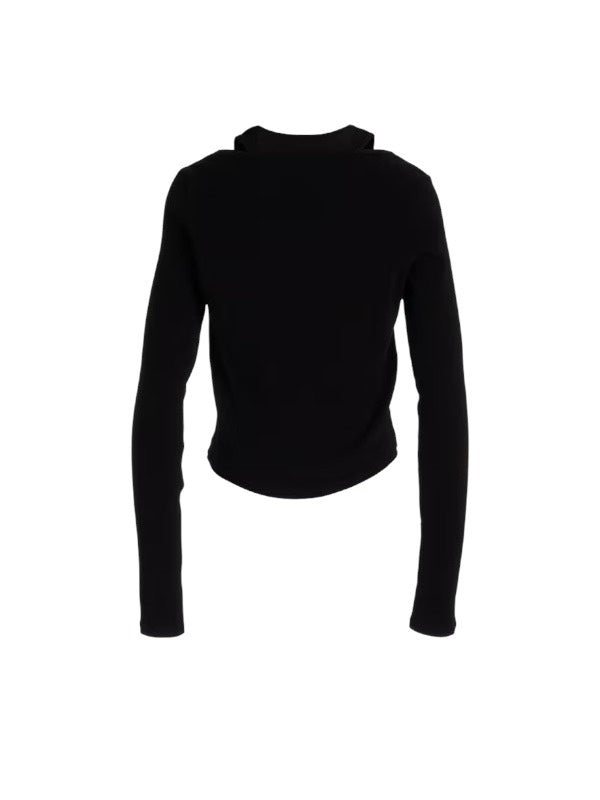 【LIMI feu - リミフゥ】C/ RIB LAYERED CARDIGAN T / BLACK (カーディガン/ブラック)