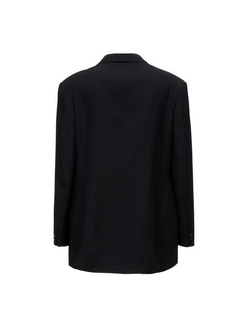 【Y's for men - ワイズフォーメン】WOOL GABARDINE LEFT AND RIGHT CHANGE POCKET JACKET / BLACK (ジャケット/ブラック)