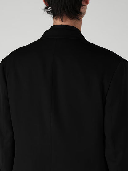 【Y's for men - ワイズフォーメン】WOOL GABARDINE LEFT AND RIGHT CHANGE POCKET JACKET / BLACK (ジャケット/ブラック)