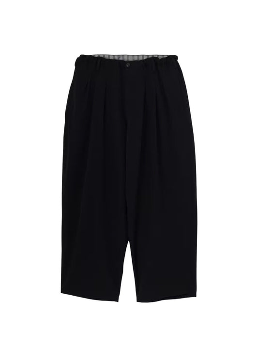 【Y's for men-ワイズフォーメン】WOOL GABARDINE 12 TUCK PANTS / BLACK(パンツ/ブラック)