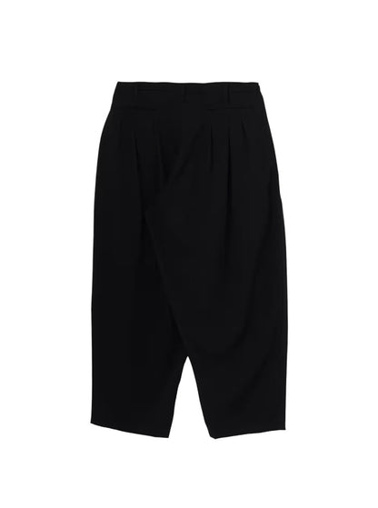 【Y's for men-ワイズフォーメン】WOOL GABARDINE 12 TUCK PANTS / BLACK(パンツ/ブラック)