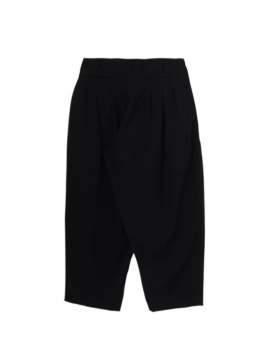 【Y's for men-ワイズフォーメン】WOOL GABARDINE 12 TUCK PANTS / BLACK(パンツ/ブラック)