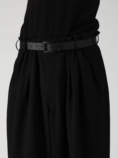 【Y's for men-ワイズフォーメン】WOOL GABARDINE 12 TUCK PANTS / BLACK(パンツ/ブラック)